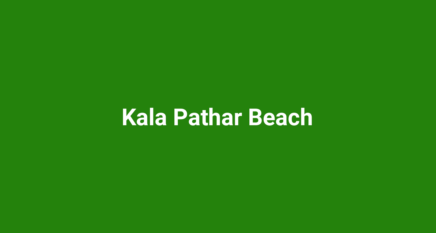 Kala Pathar Beach