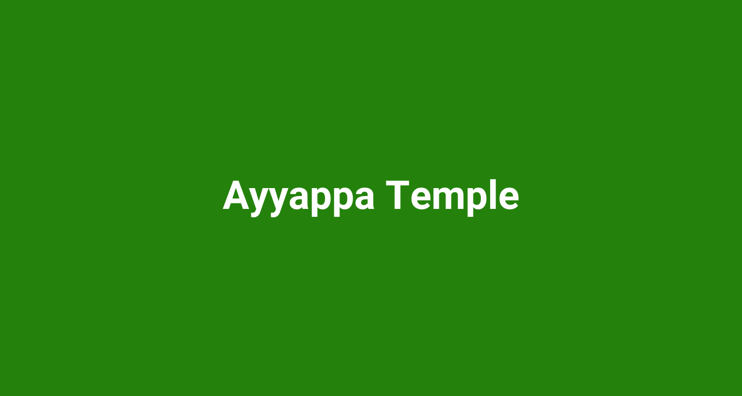 Ayyappa Temple