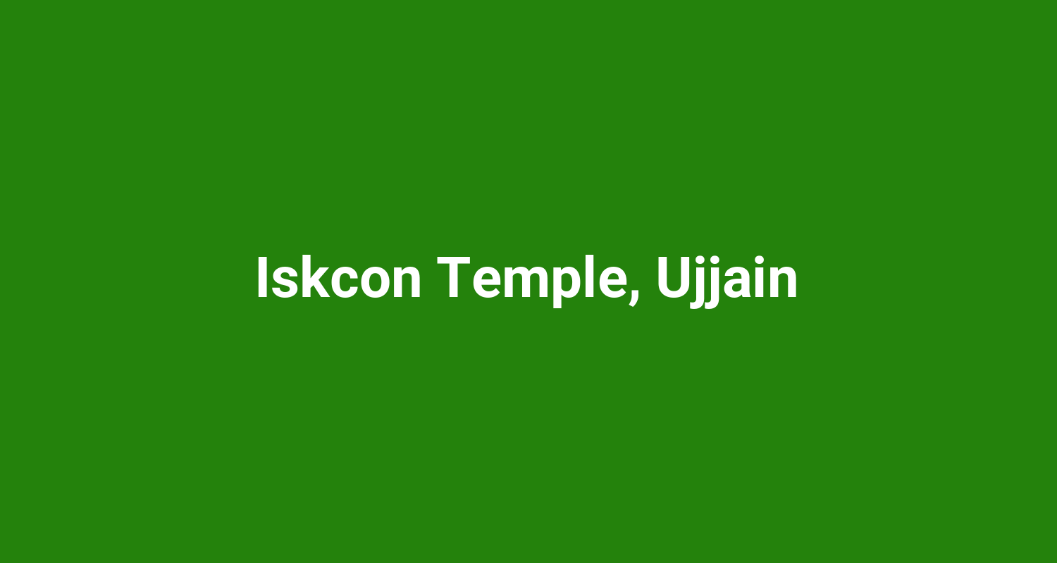 Iskcon Temple Ujjain