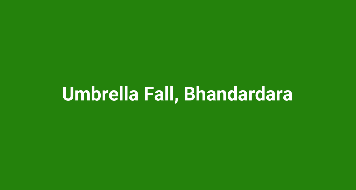 Umbrella Fall Bhandardara