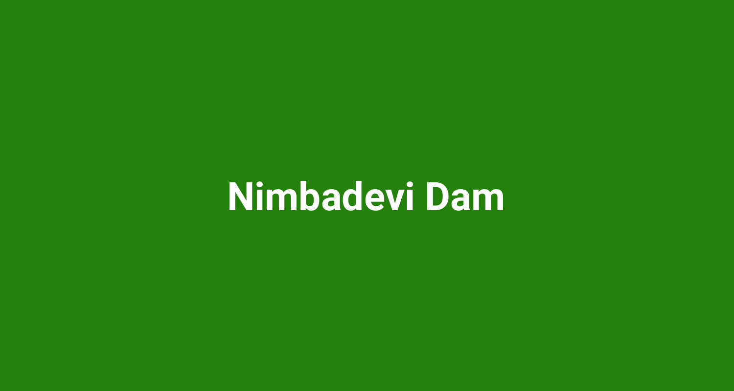 Nimbadevi Dam