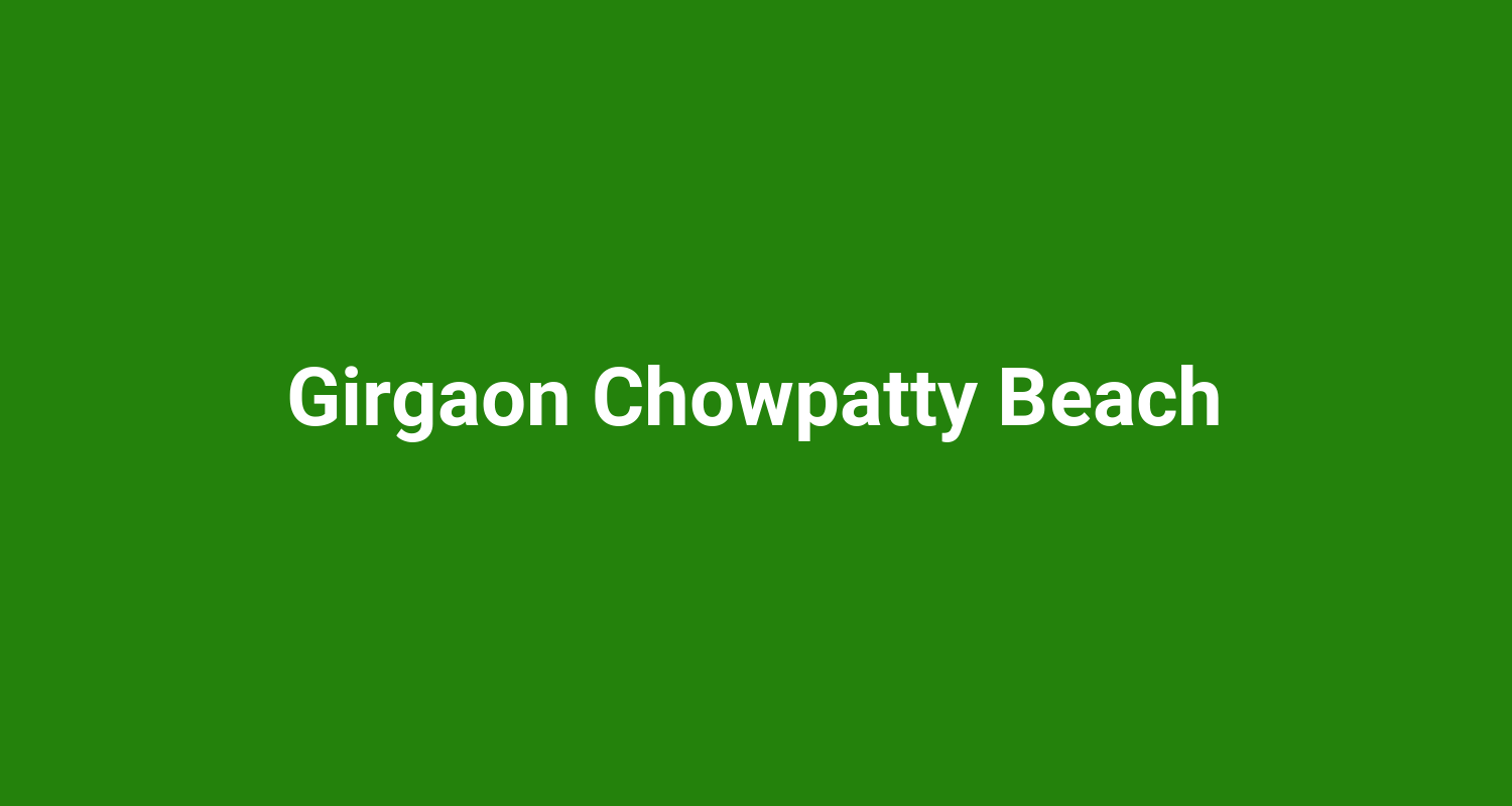 Girgaon Chowpatty Beach