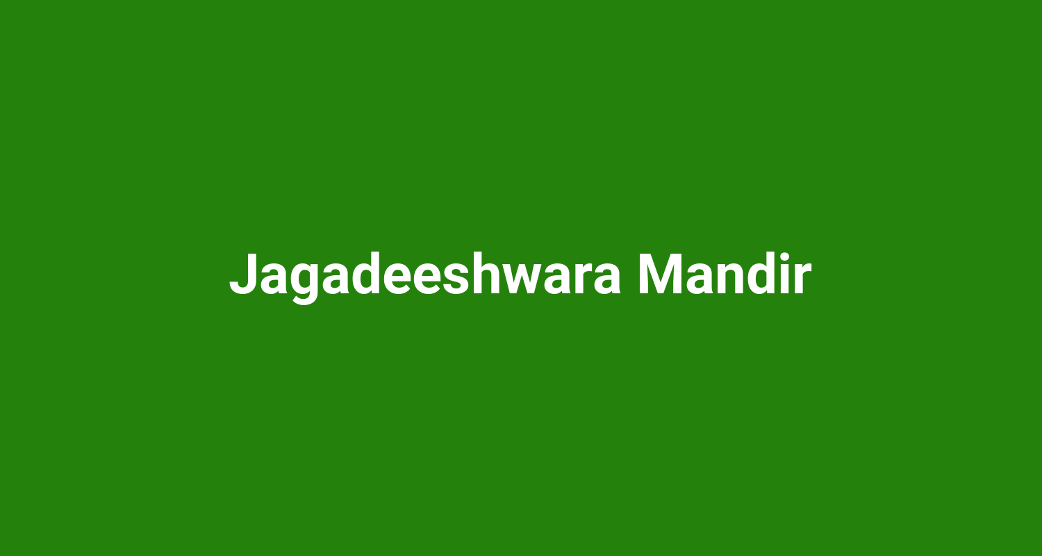 Jagadeeshwara Mandir