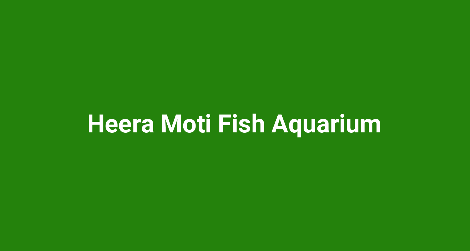 Heera Moti Fish Aquarium
