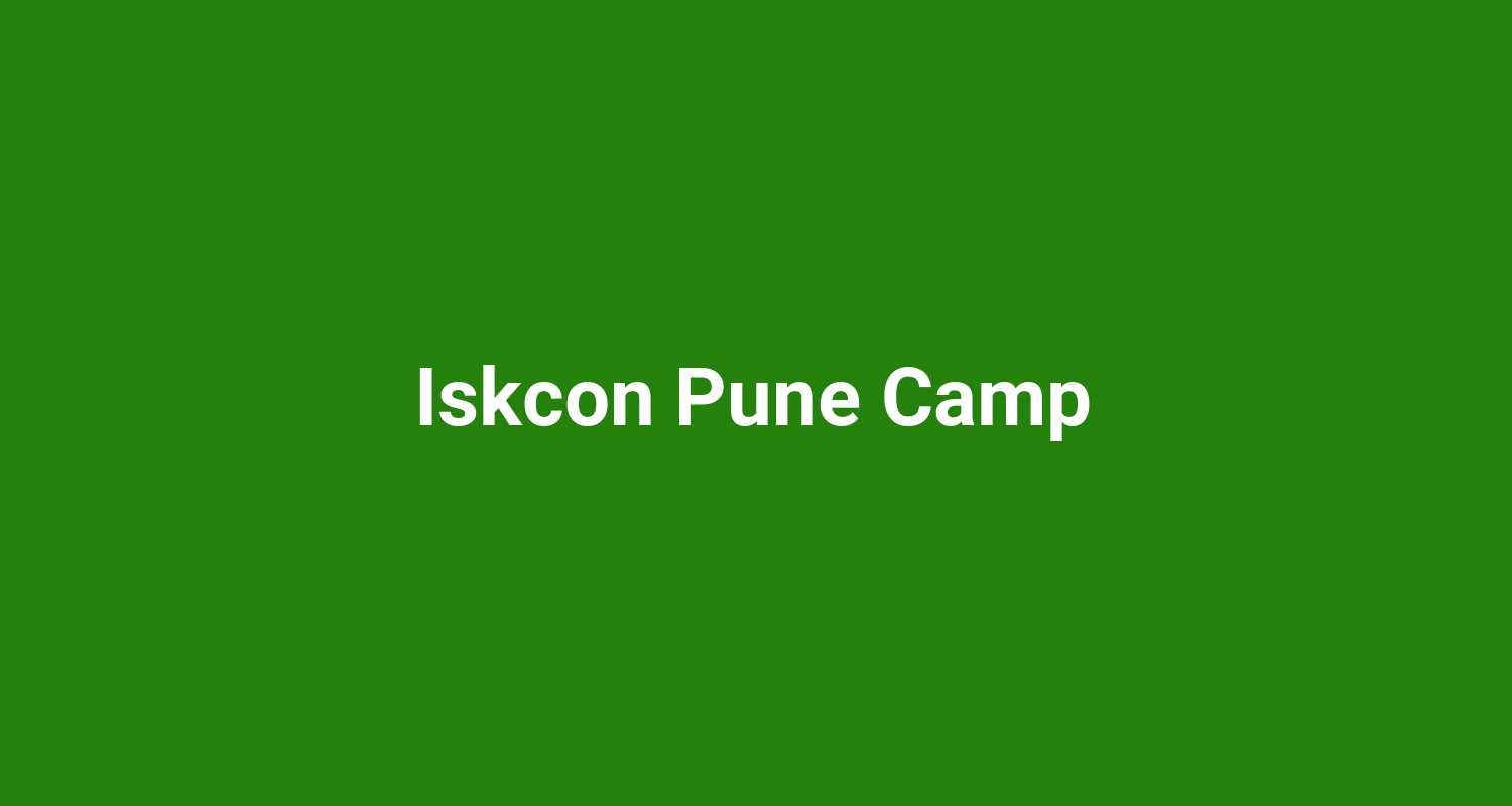 Iskcon Pune Camp