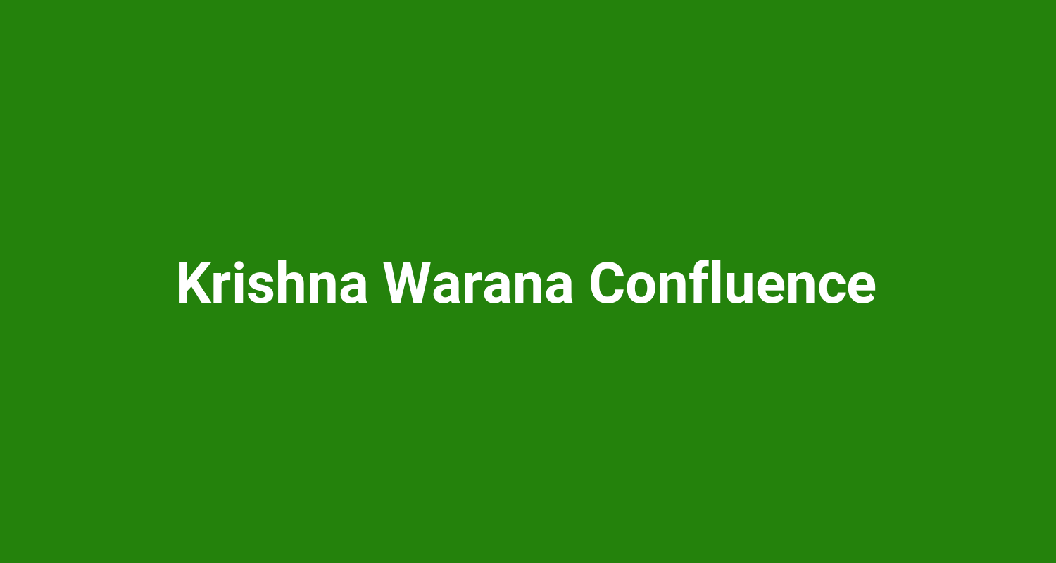 Krishna Warana Confluence