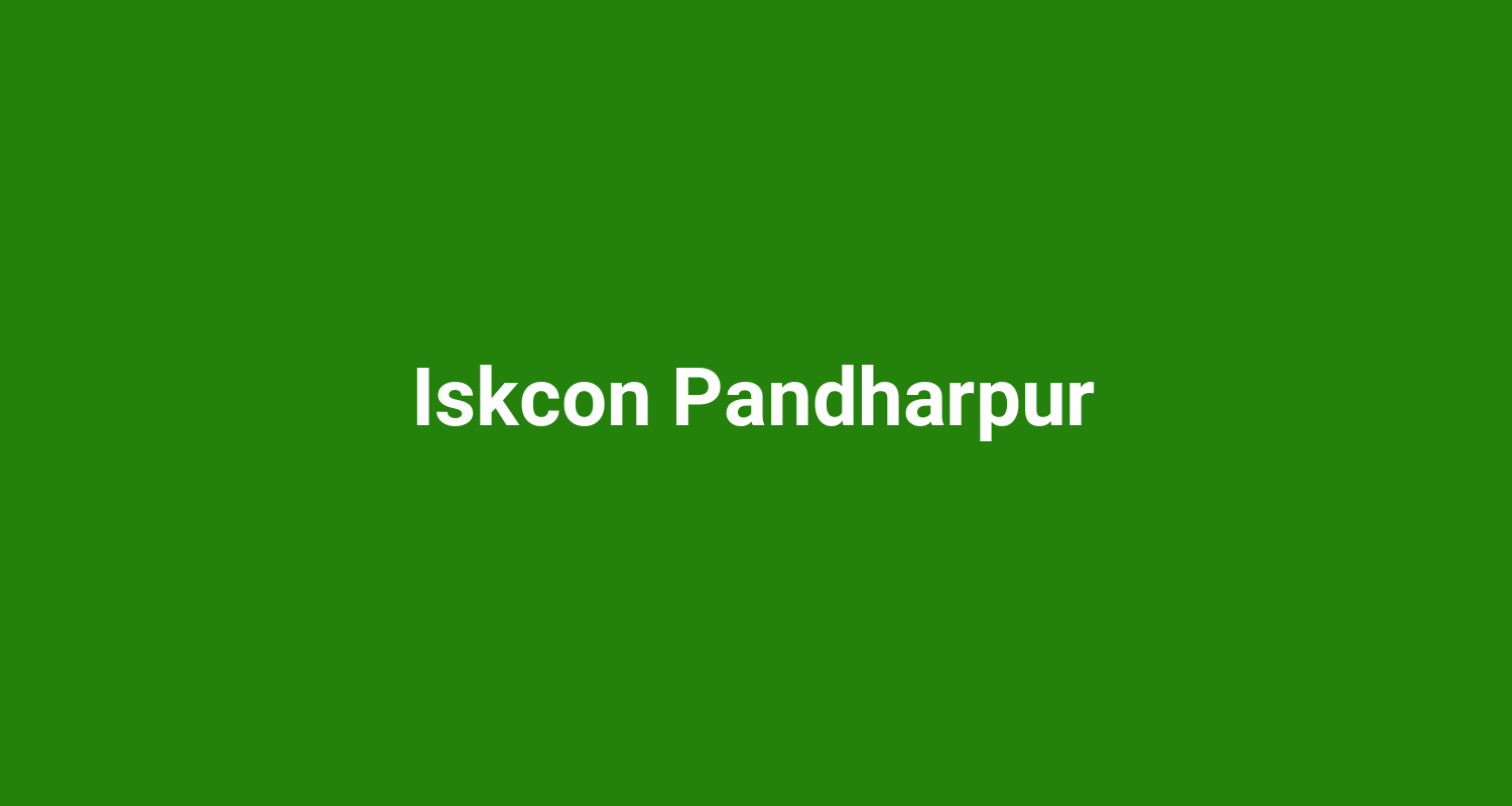 Iskcon Pandharpur