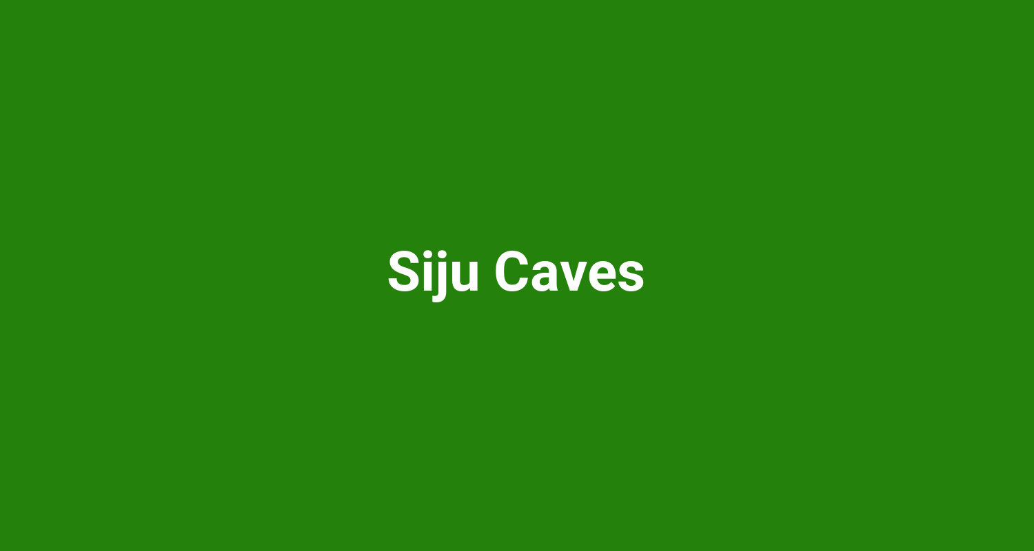 Siju Caves