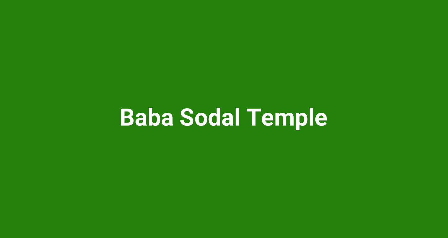 Baba Sodal Temple