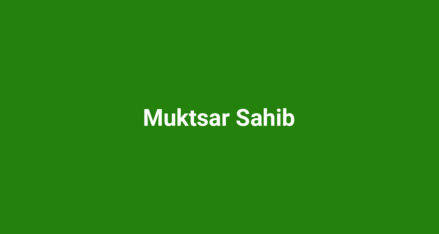 Muktsar Sahib