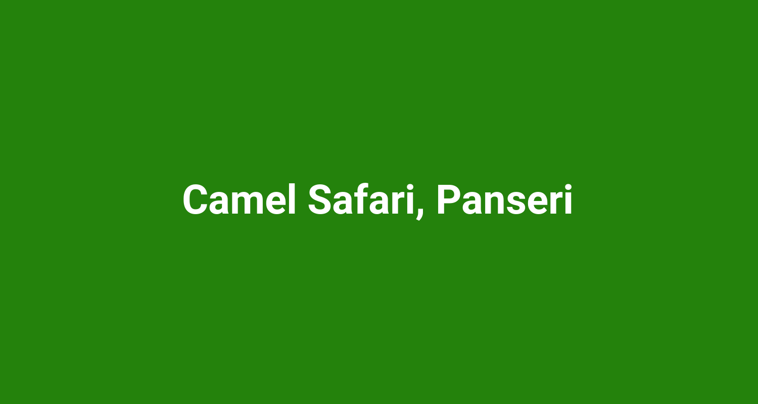 Camel Safari Panseri