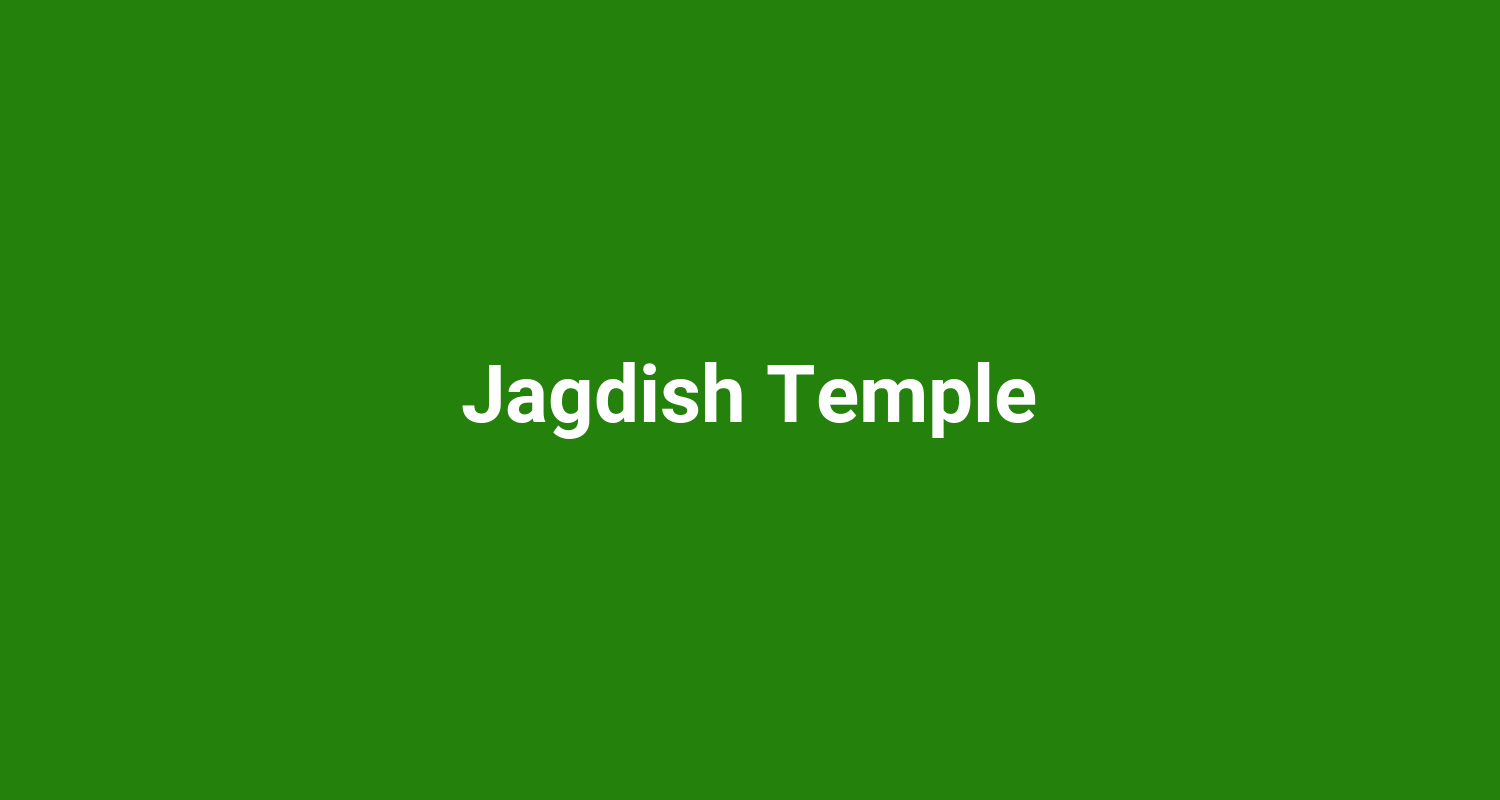 Jagdish Temple