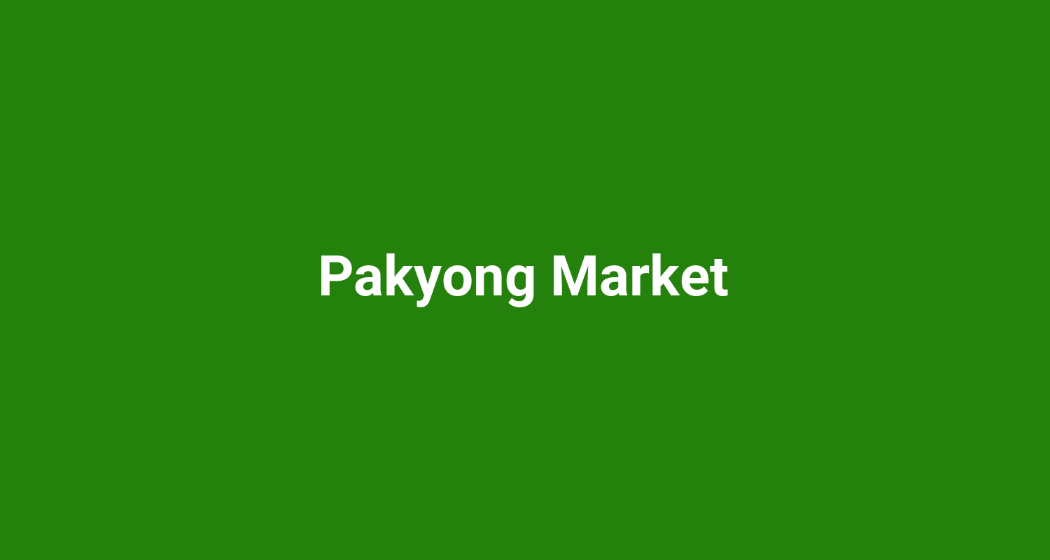 Pakyong Market