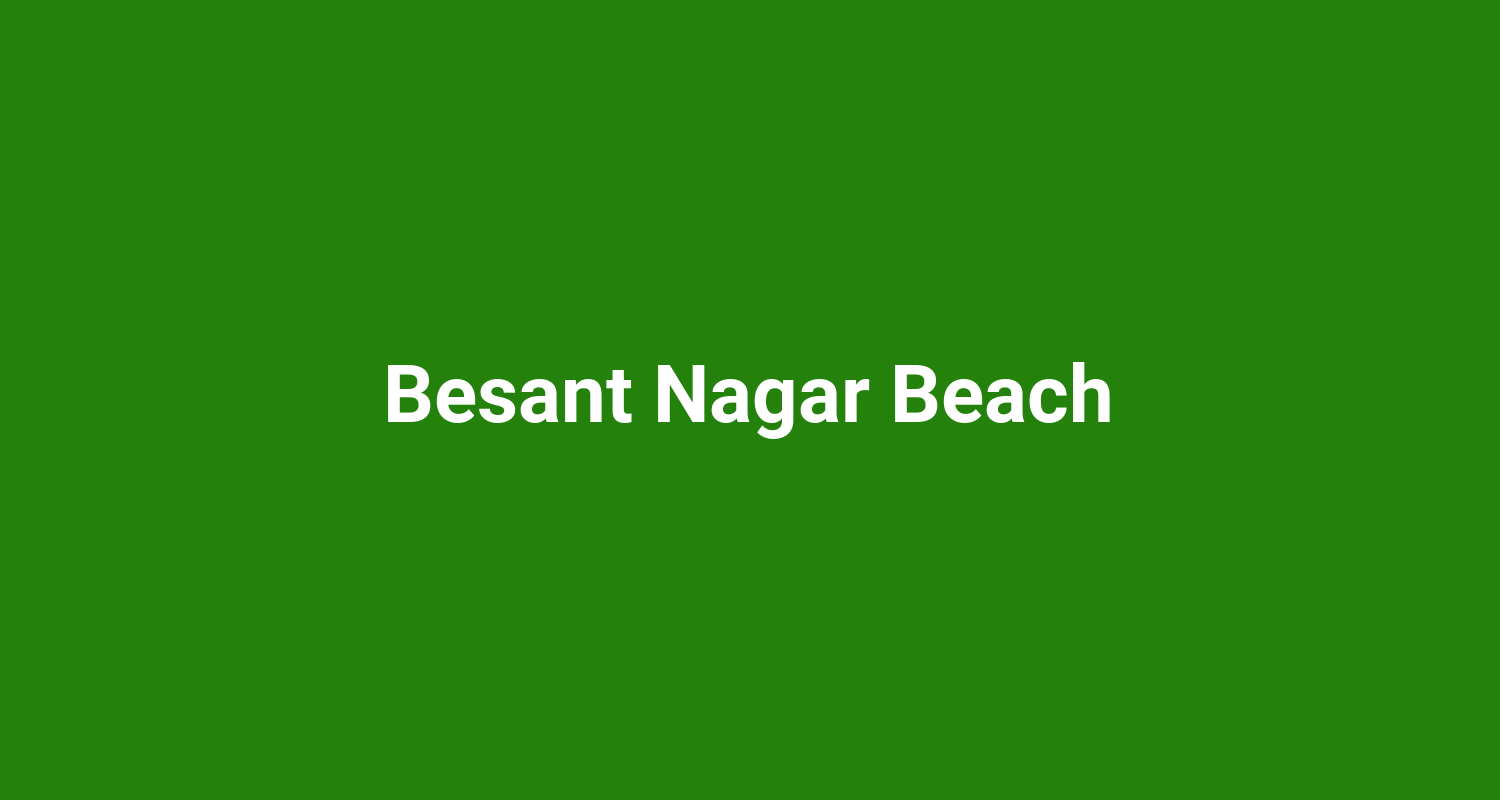 Besant Nagar Beach