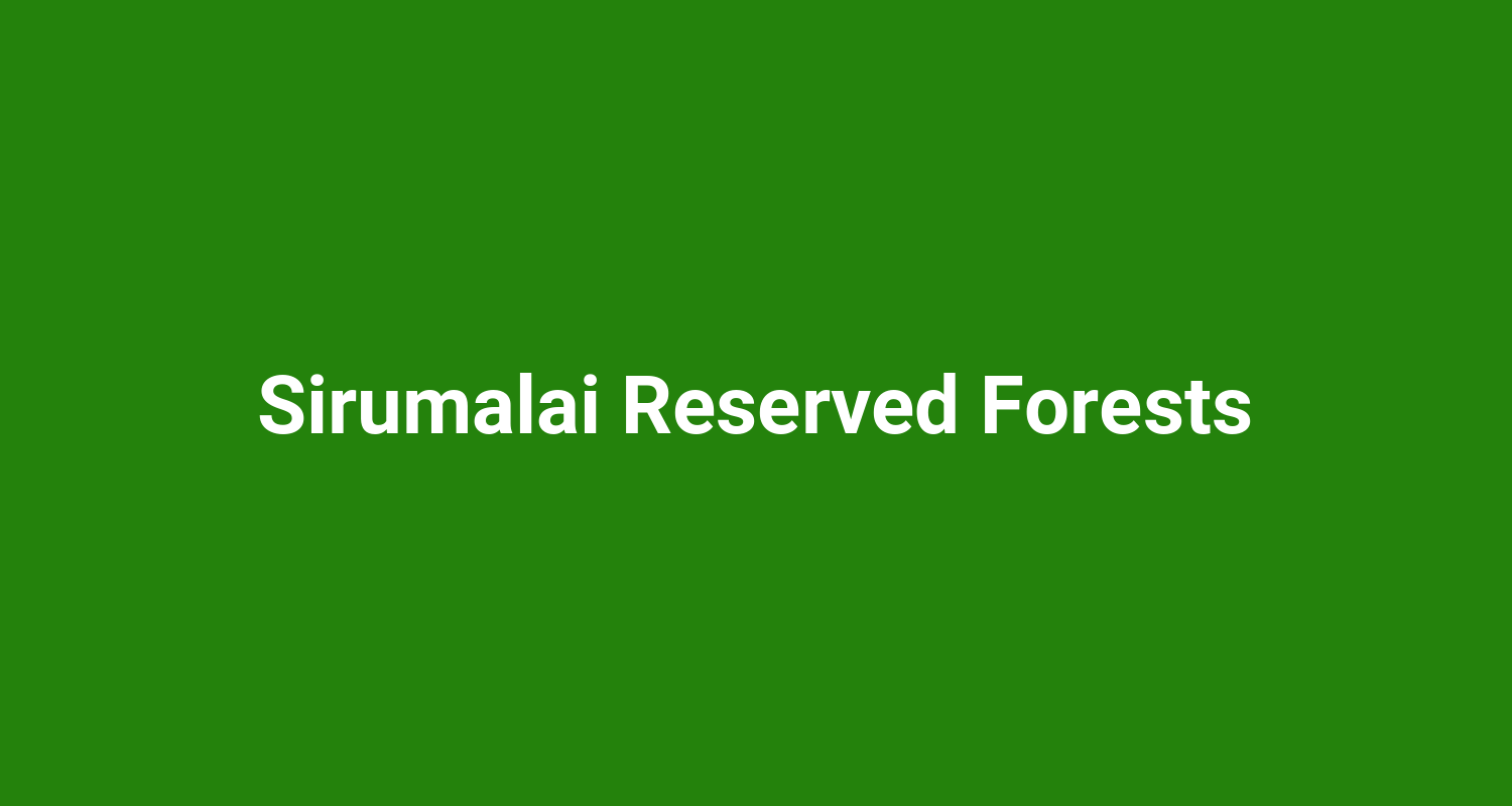 Sirumalai Reserved Forests