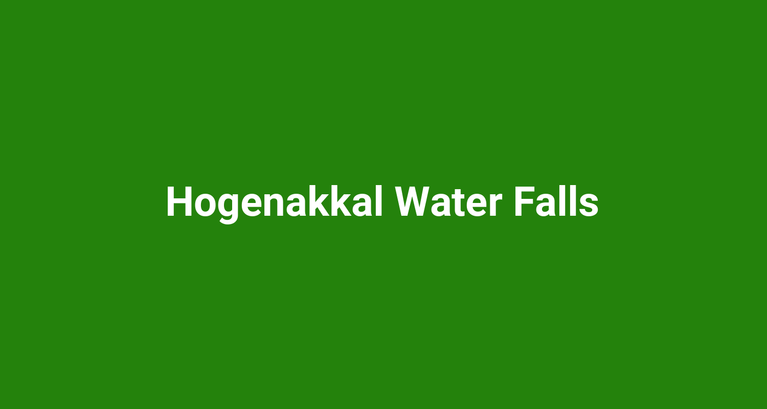 Hogenakkal Water Falls