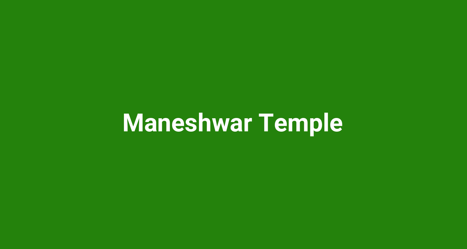 Maneshwar Temple