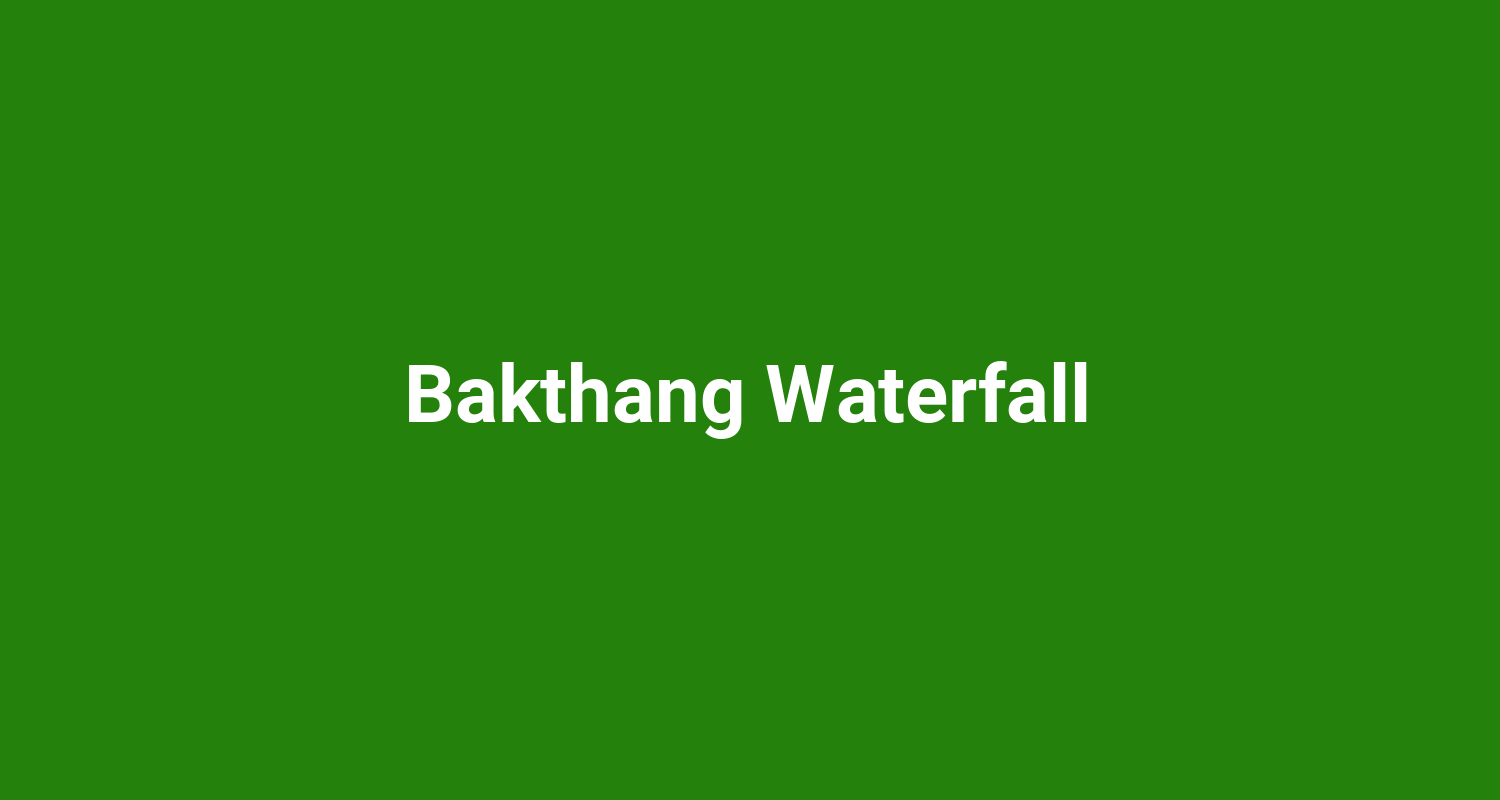 Bakthang Waterfall