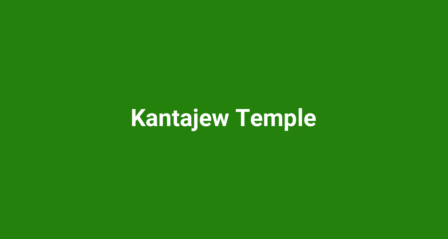 Kantajew Temple