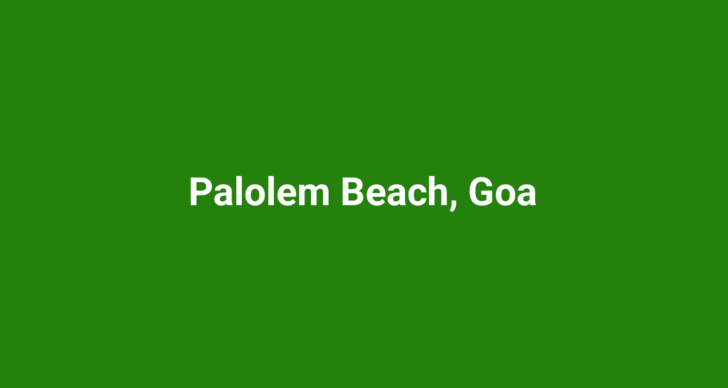 Palolem Beach, Goa