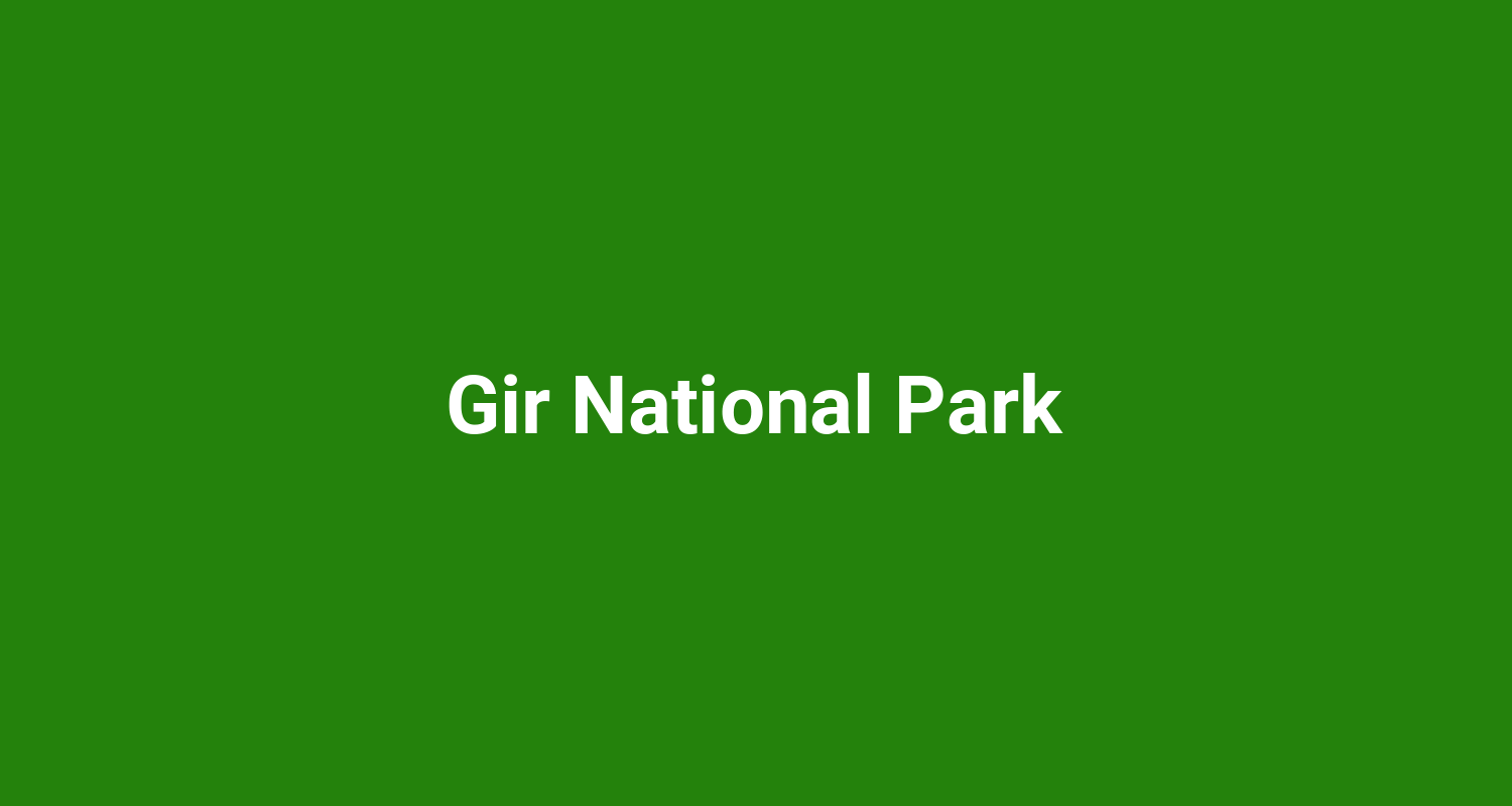 Gir National Park