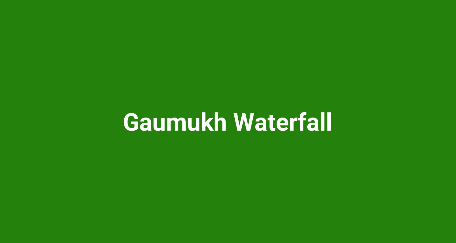 Gaumukh Waterfall
