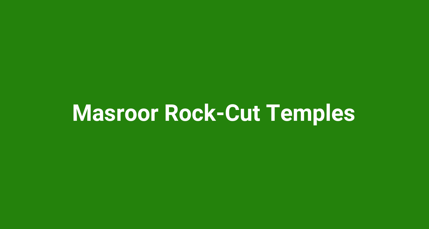 Masroor Rock‑Cut Temples