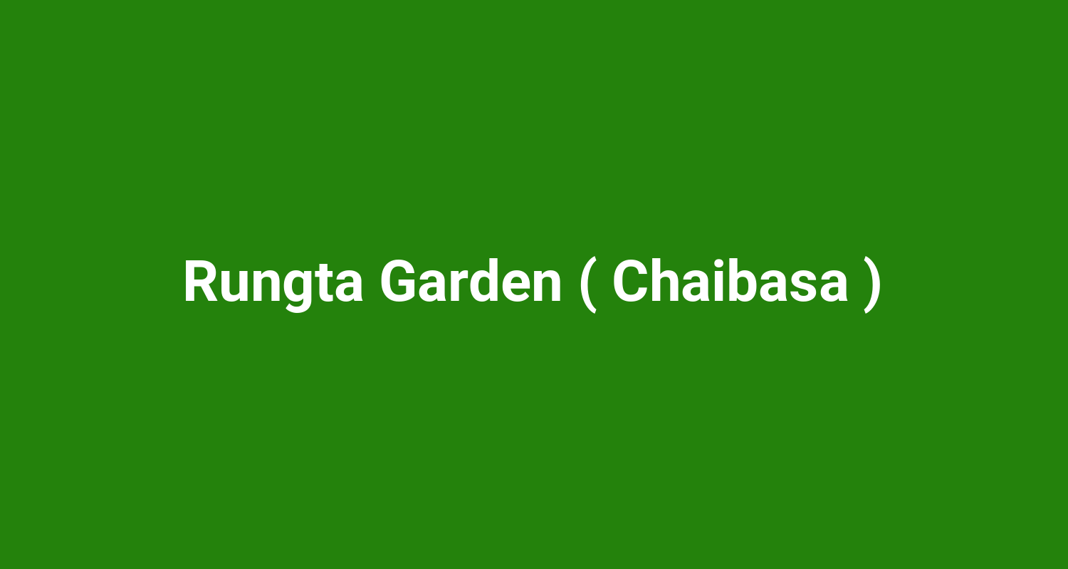 Rungta Garden ( Chaibasa )