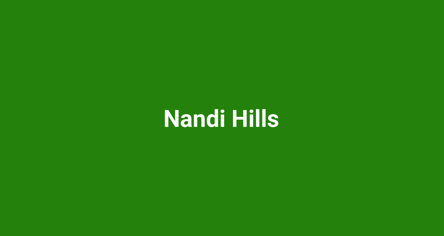 Nandi Hills