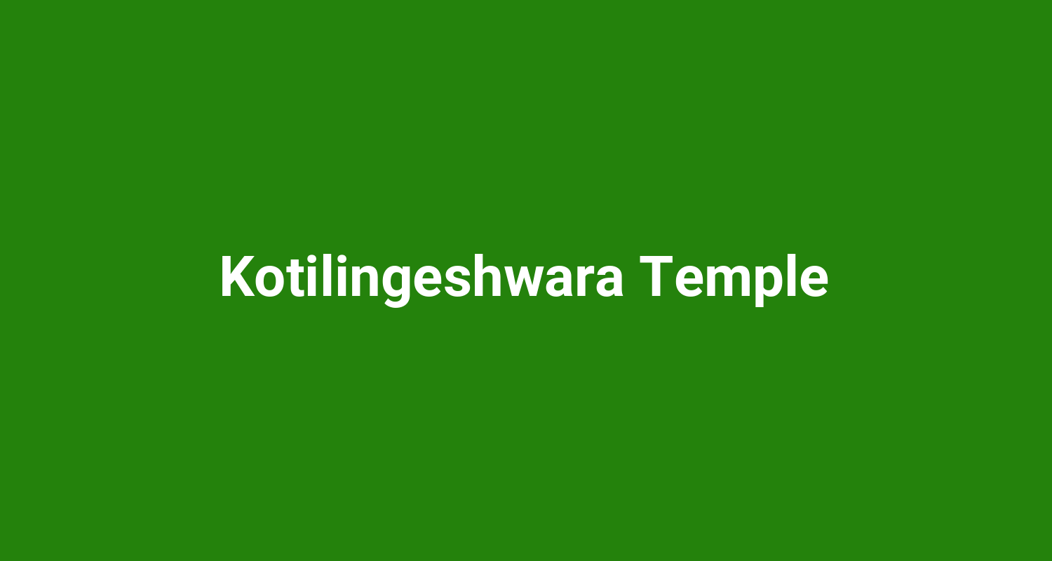 Kotilingeshwara Temple