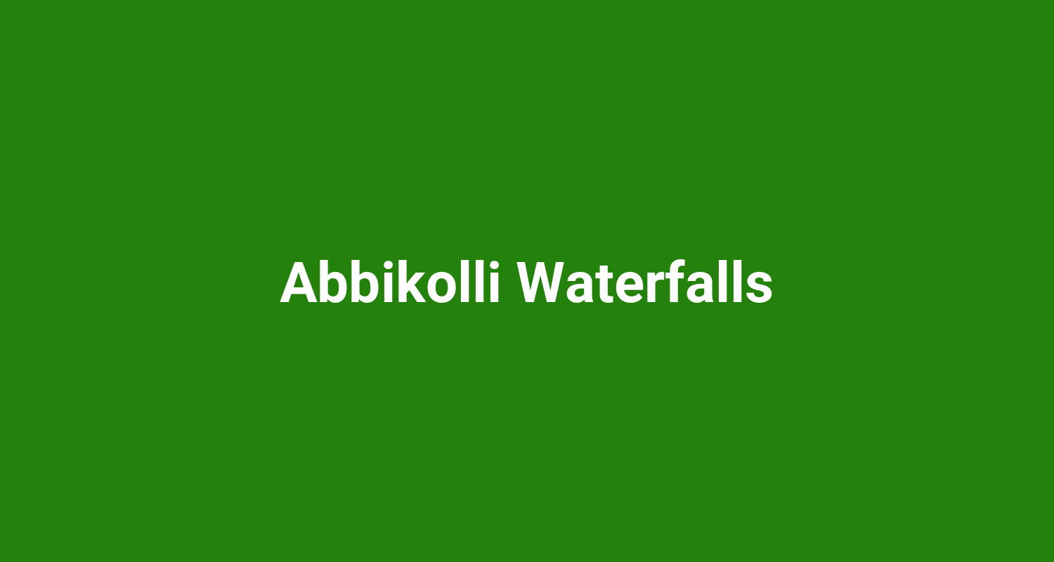 Abbikolli Waterfalls