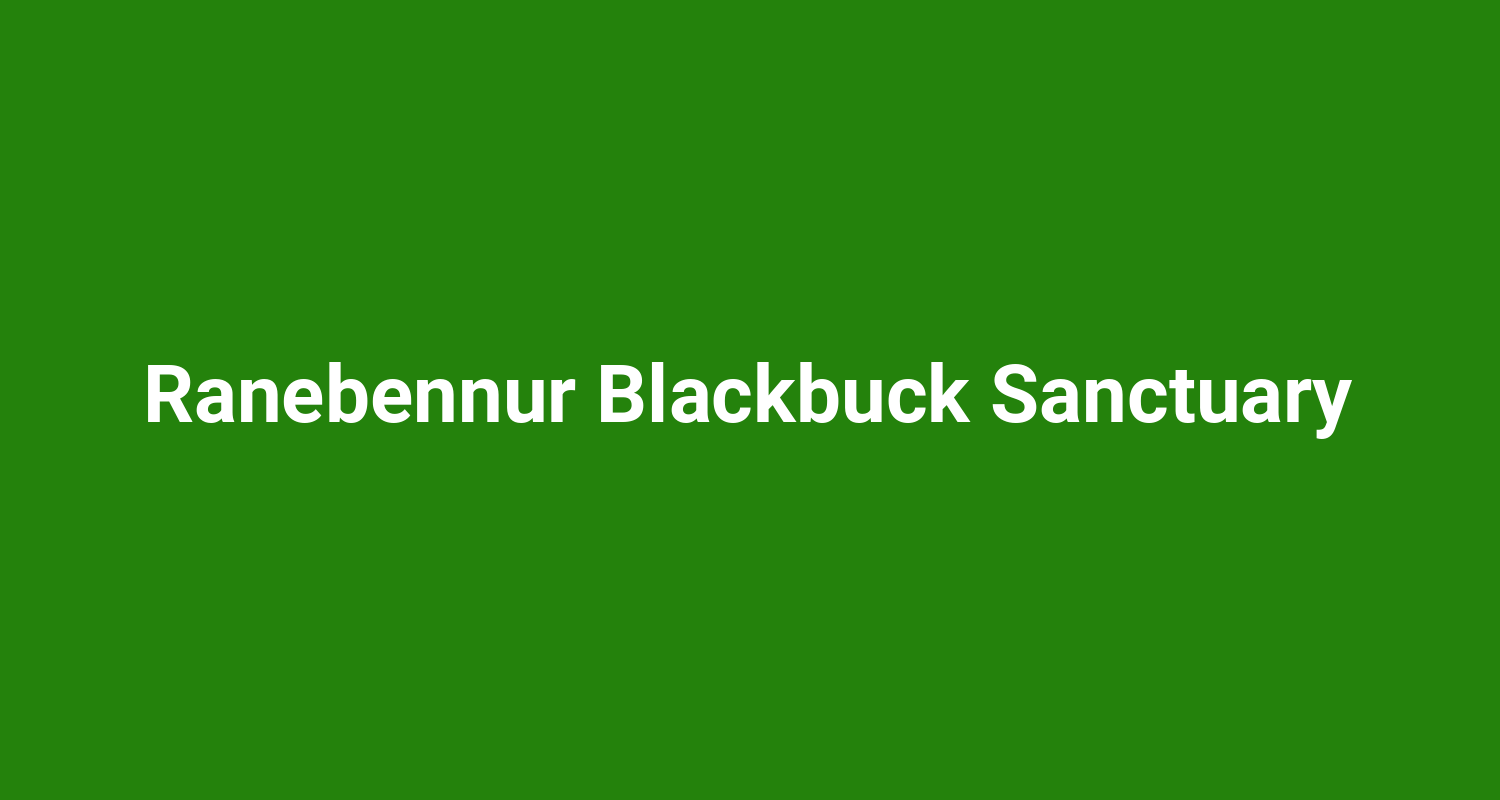 Ranebennur Blackbuck Sanctuary