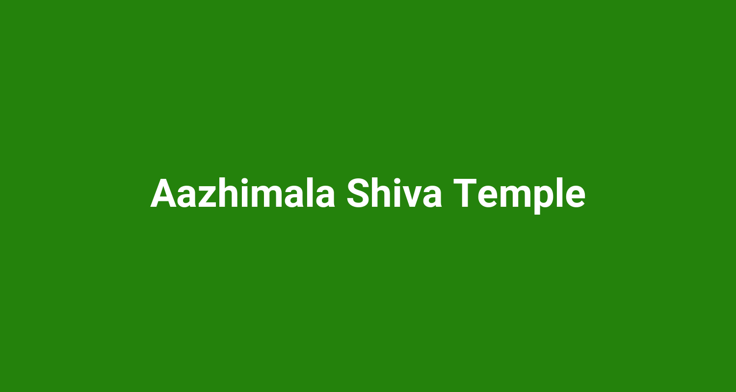 Aazhimala Shiva Temple