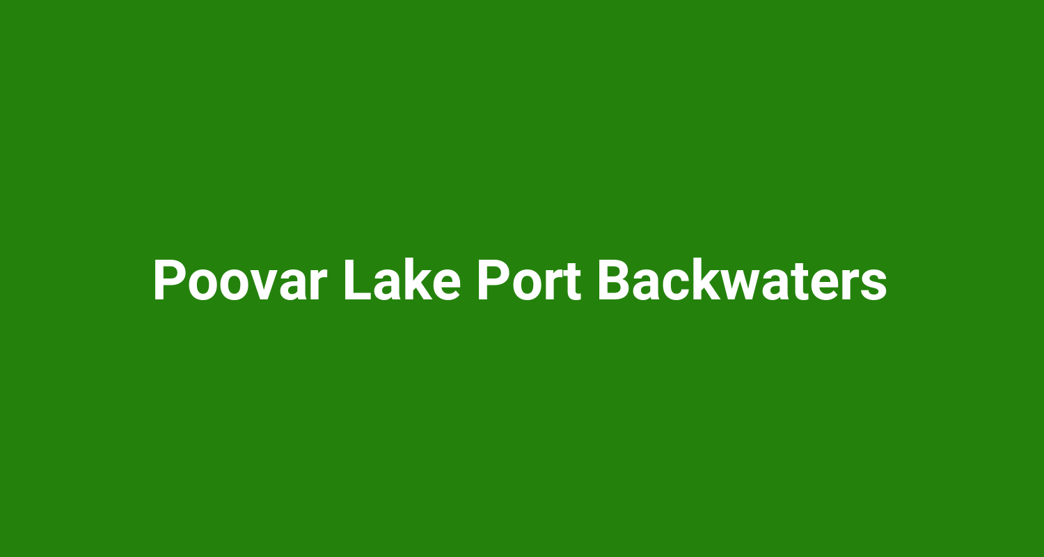 Poovar Lake Port Backwaters