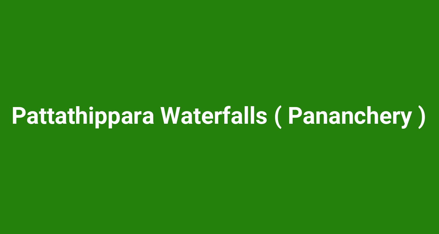 Pattathippara Waterfalls ( Pananchery )