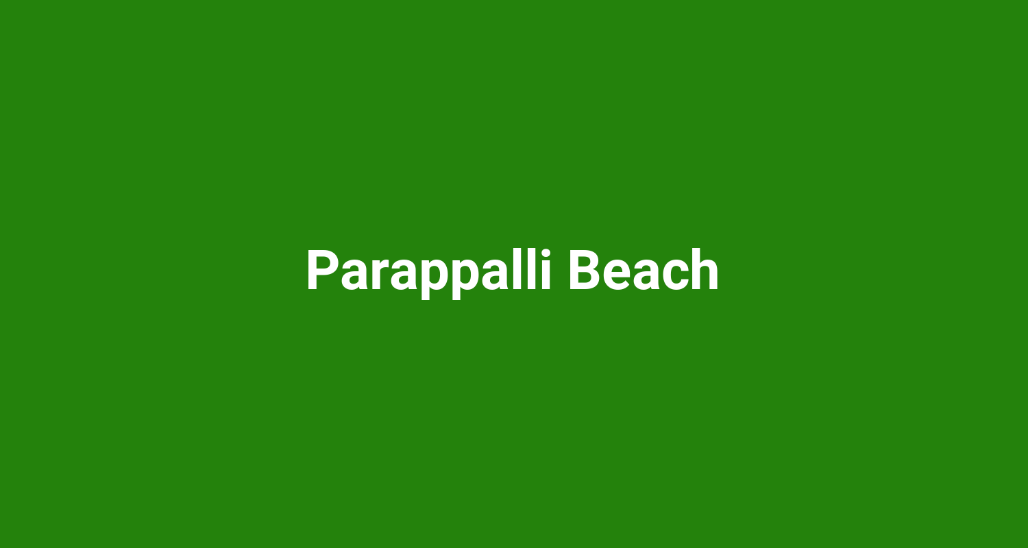 Parappalli Beach