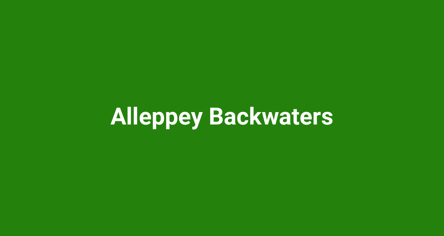 Alleppey Backwaters