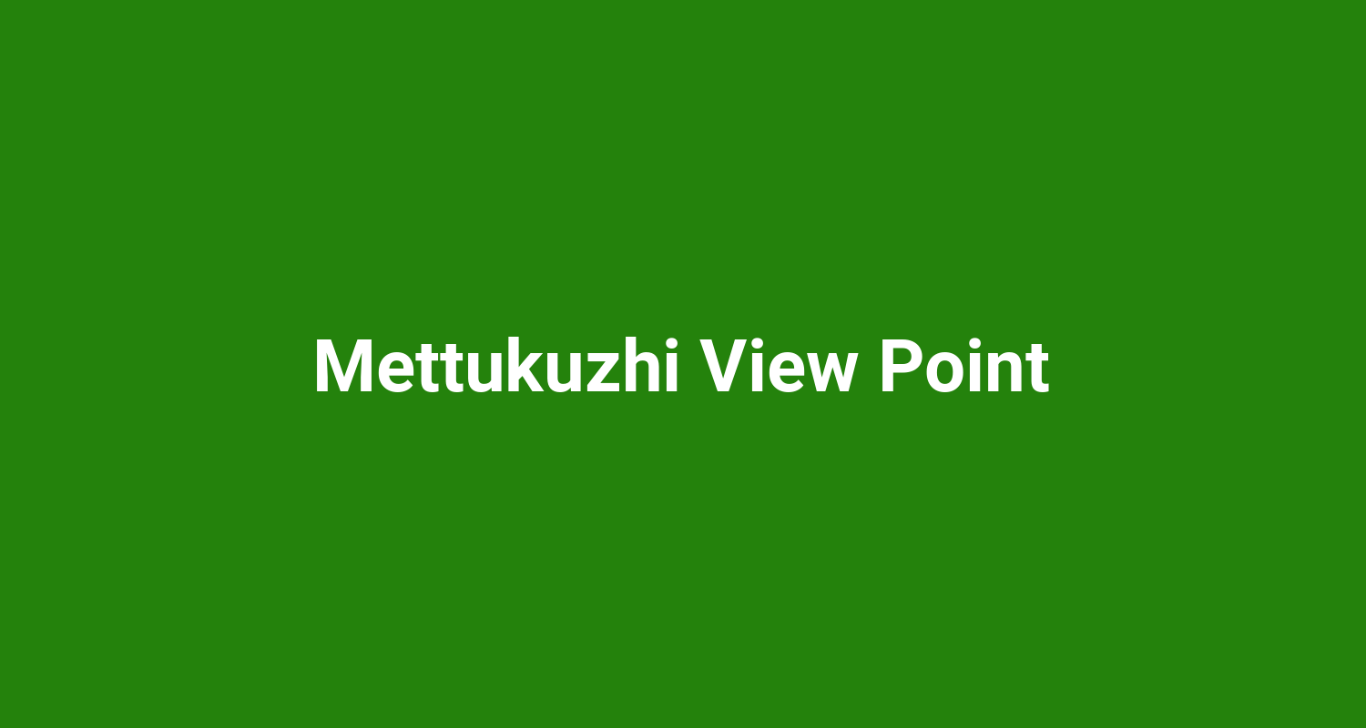 Mettukuzhi View Point