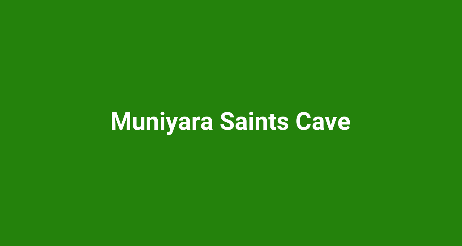 Muniyara Saints Cave