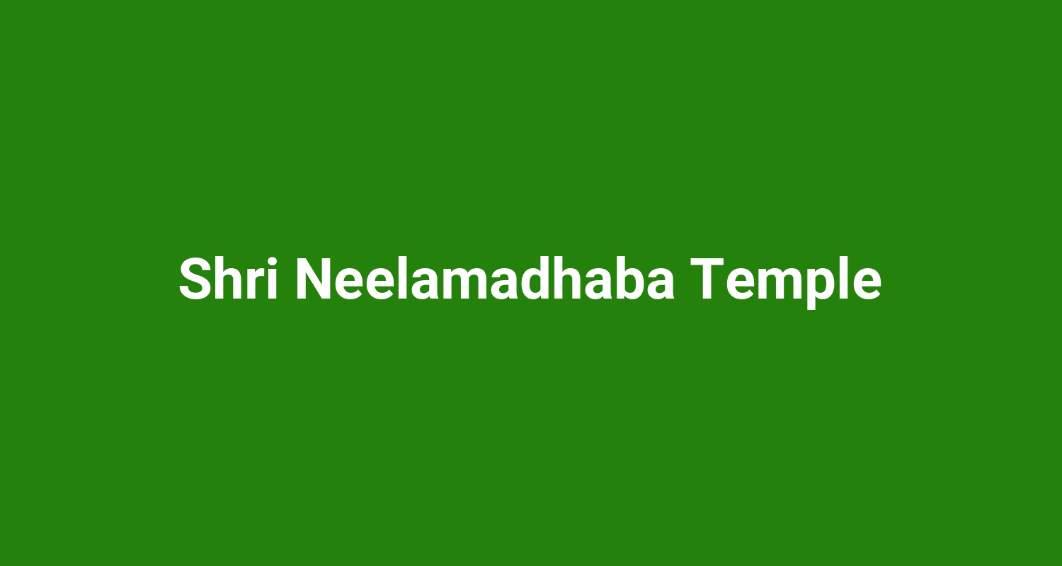 Shri Neelamadhaba Temple