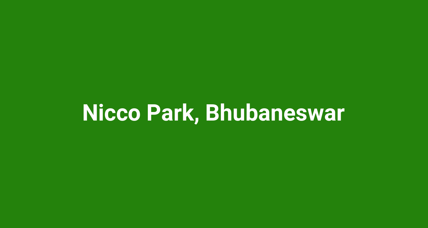 Nicco Park, Bhubaneswar