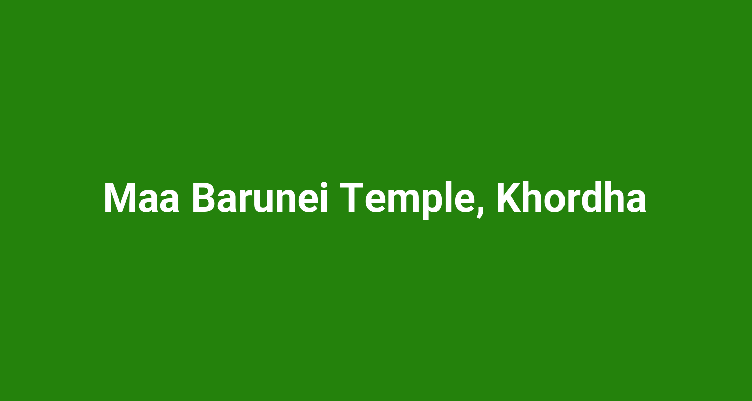 Maa Barunei Temple, Khordha