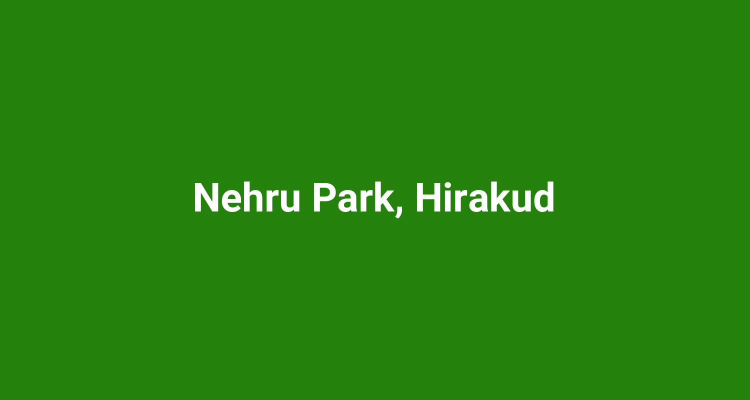 Nehru Park, Hirakud