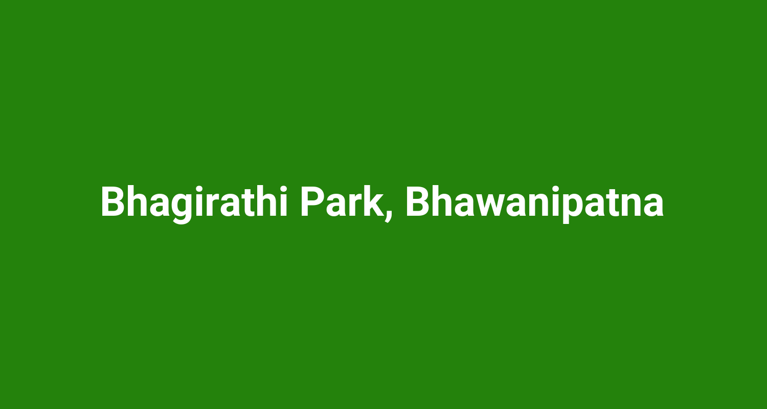 Bhagirathi Park, Bhawanipatna