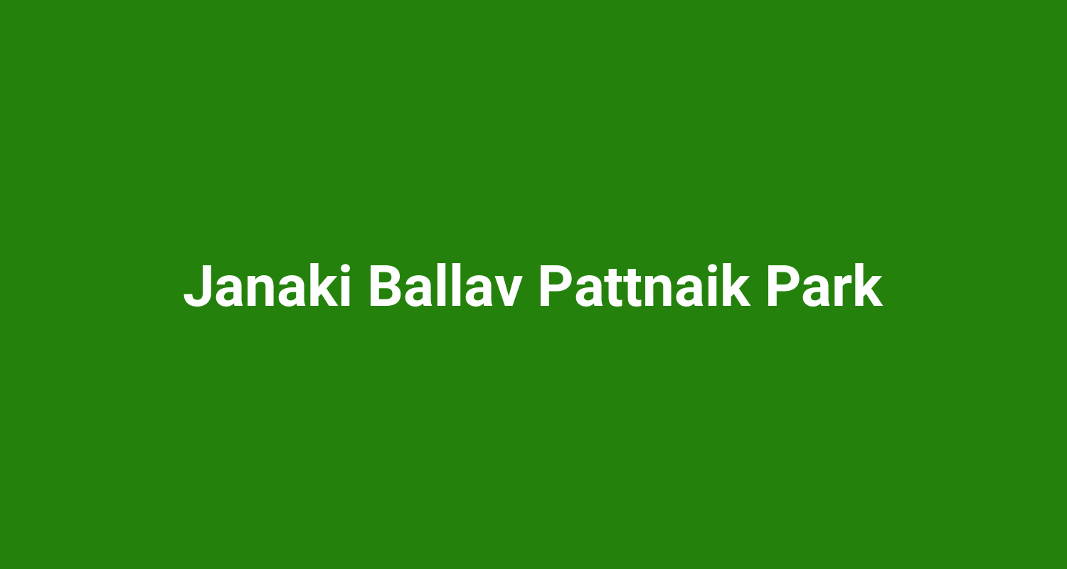 Janaki Ballav Pattnaik Park
